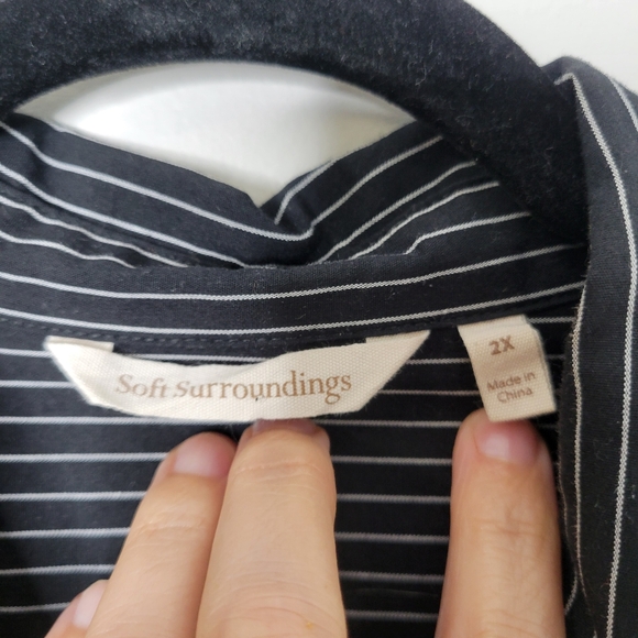 Soft Surroundings Striped Button Up Shirt - Picture 2 of 10
